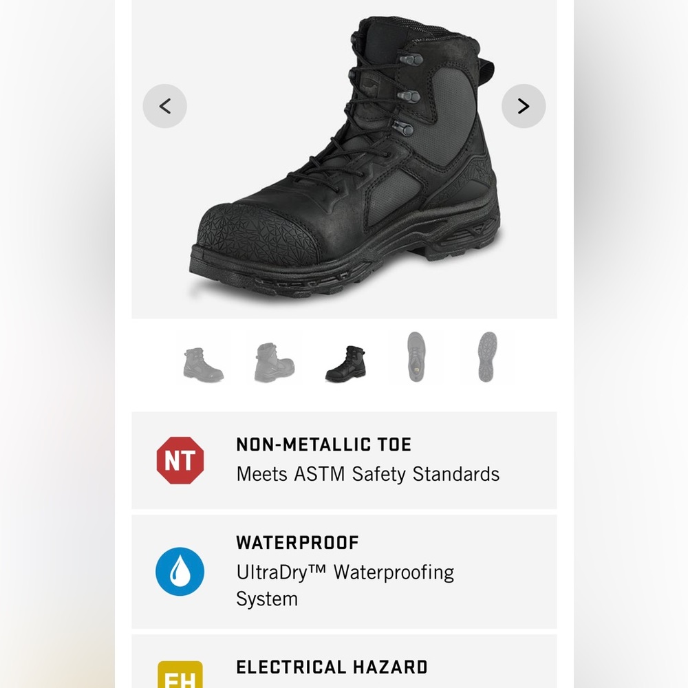 Irish setter red wing boot, steel tip, men 10.5, worn one time